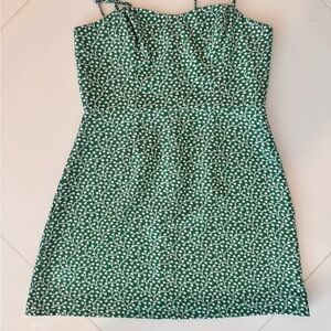 French Connection Green and White Mini Dress